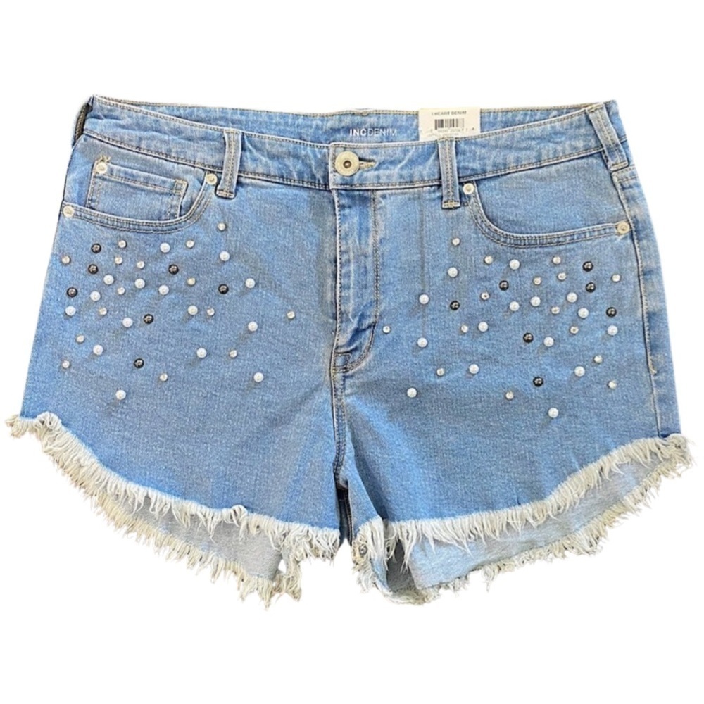 INC Basic Highrise Studded Shorts